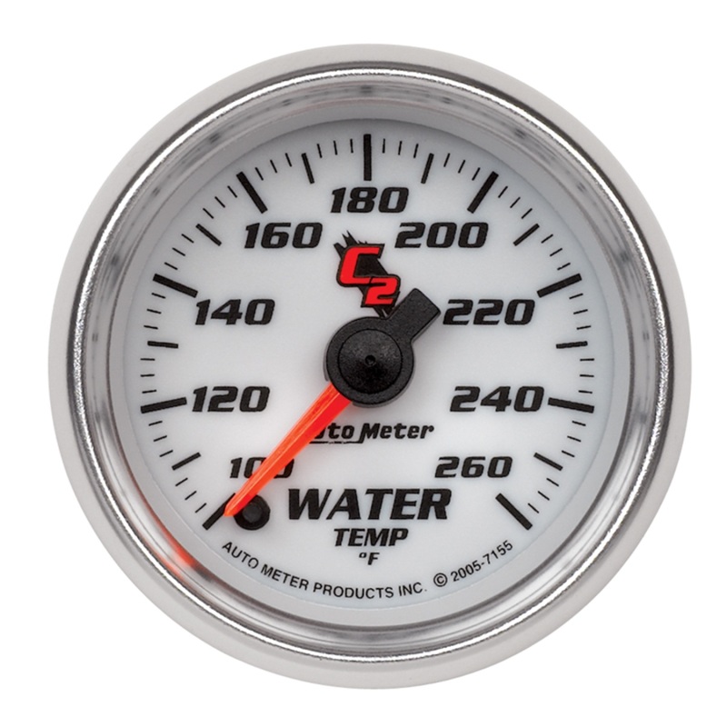 Autometer C2 52mm 100-260 Deg F Electronic Water Temp Gauge thumbnail 3