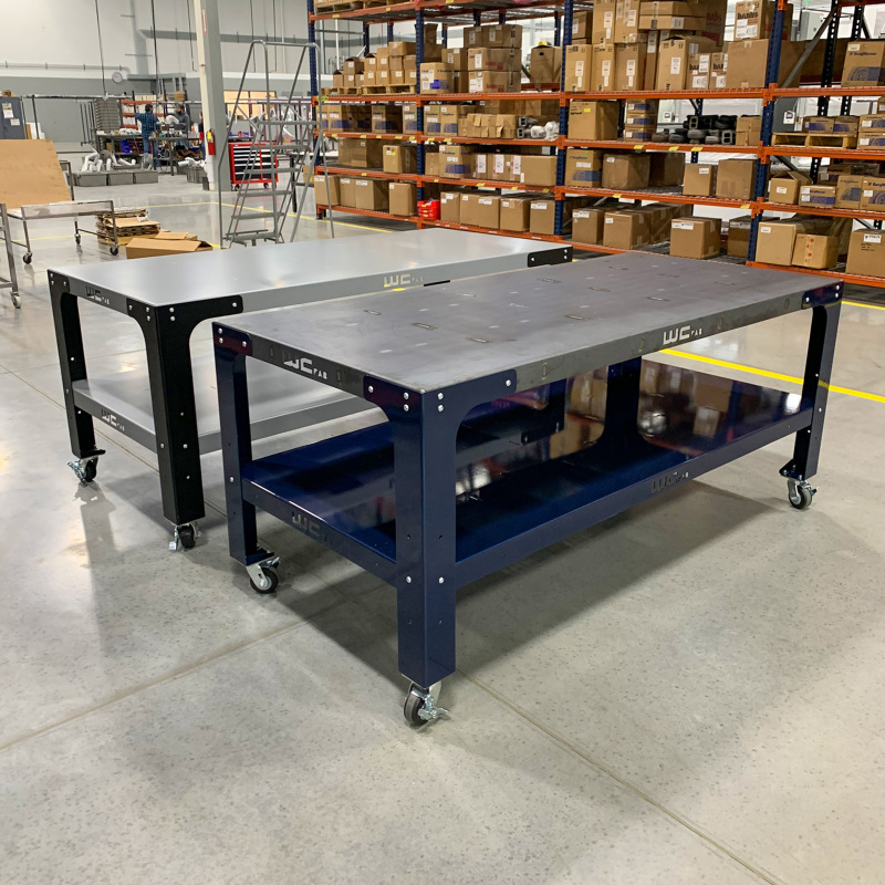 Wehrli Modular Steel Work Bench Top/Shelf Kit - 42in x 90in x .120in Thick (Raw Steel) thumbnail 2