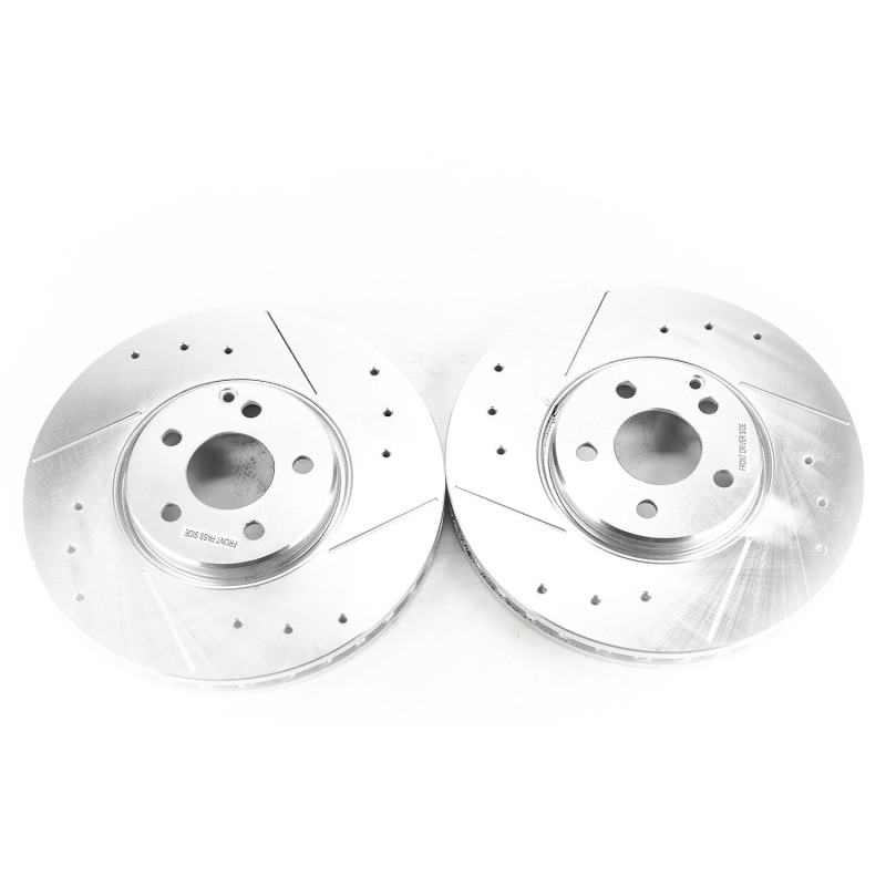 Power Stop 04-06 Mercedes-Benz E500 Front Evolution Drilled & Slotted Rotors - Pair thumbnail 2