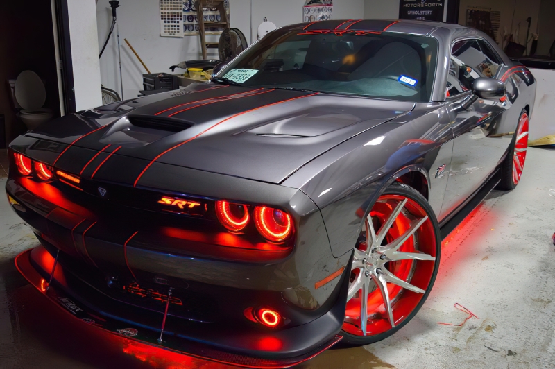 Oracle 15-23 Dodge Challenger LED Headlight Halo Kit - Red thumbnail 6