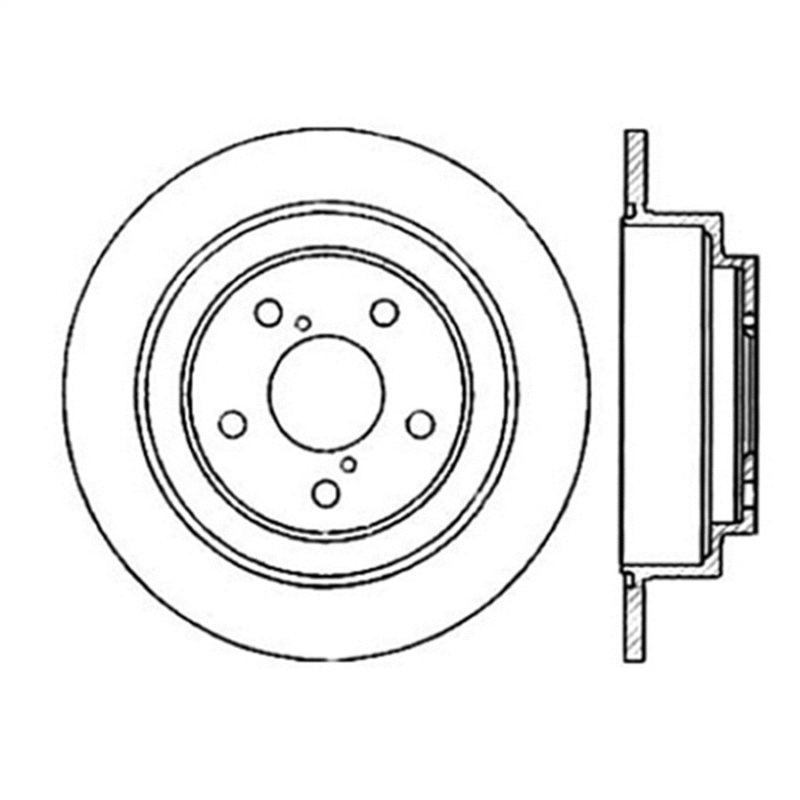 StopTech Power Slot 02-05 WRX Rear Right SportStop Slotted Rotor thumbnail 2
