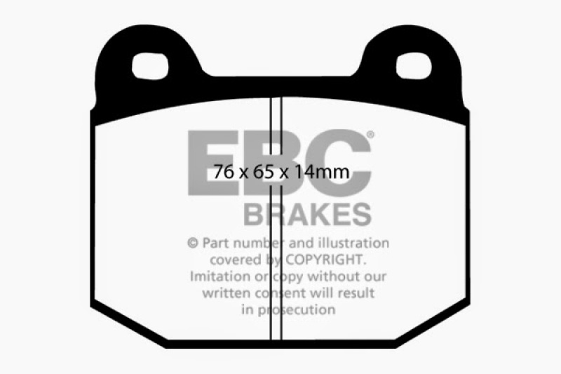 EBC 99-03 Mitsubishi Lancer Evolution 2.0 Turbo Redstuff Rear Brake Pads thumbnail 6
