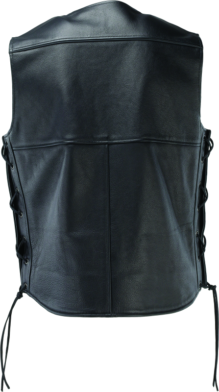 Kuryakyn Leather By River Road Old Skool Leather Vest Black - Large thumbnail 6