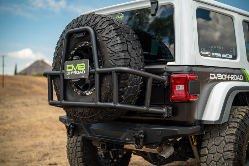 DV8 Offroad 18-25 Jeep Wrangler JL Body Mounted Tire Carrier thumbnail 2