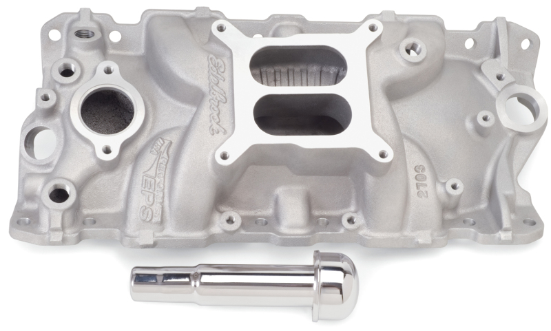Edelbrock Intake Manifold Performer Eps w/ Oil Fill Tube And Breather for Small-Block Chevy thumbnail 8
