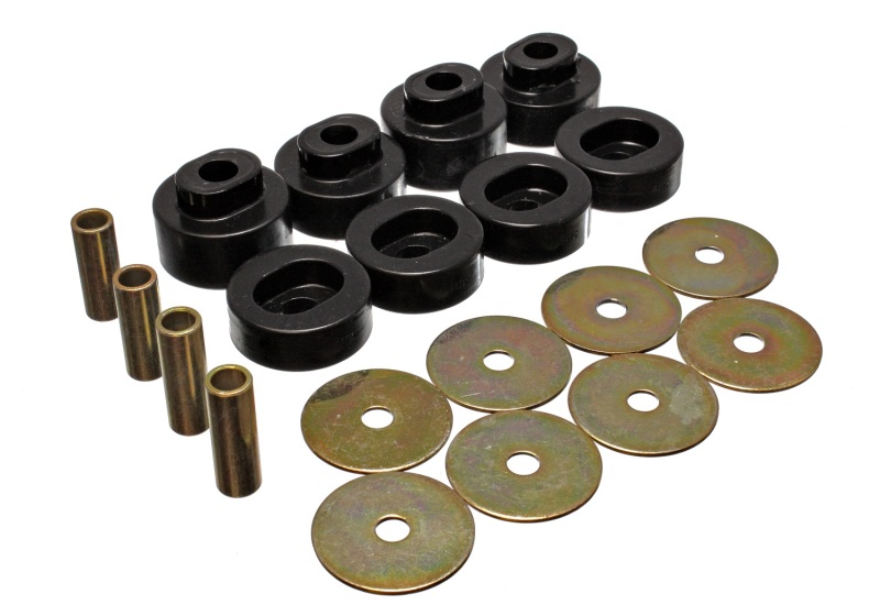 Energy Suspension 73-79 Chrysler RWD B-Body (Charger/GTX/Roadrunner/Superbee) Black Body Mount Set thumbnail 3