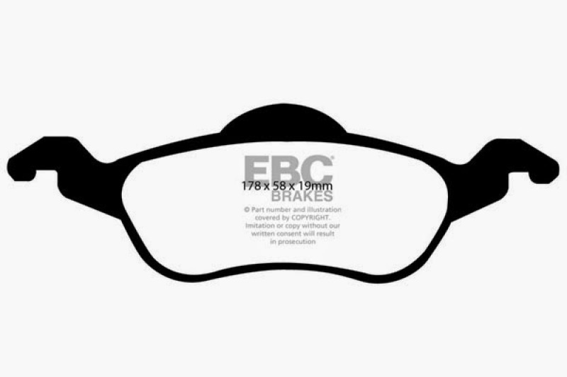 EBC 00-04 Ford Focus 2.0 Ultimax2 Front Brake Pads thumbnail 3