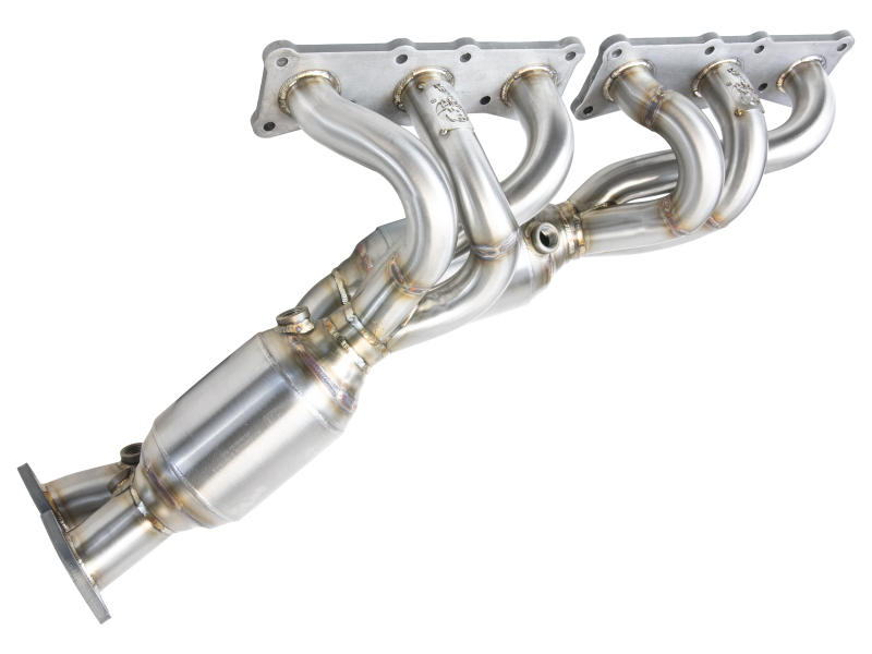aFe 08-13 BMW 128i (E82/88) L6 3.0L Twisted Steel 304 Stainless Steel Long Tube Header w/ Cat thumbnail 2