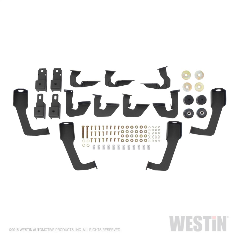 Westin/HDX 07-18 Chevrolet Silverado 2500 6.5ft Drop Wheel to Wheel Nerf Step Bars - Textured Black thumbnail 7