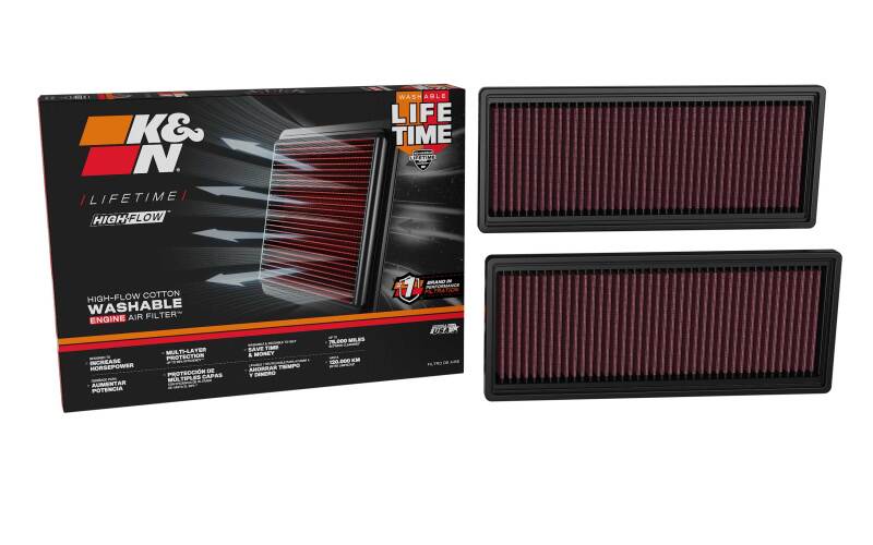 K&N Replacement Air Filter Audi Rs5 V6-2.9L F/I 2027 (2 Per Box) thumbnail 2
