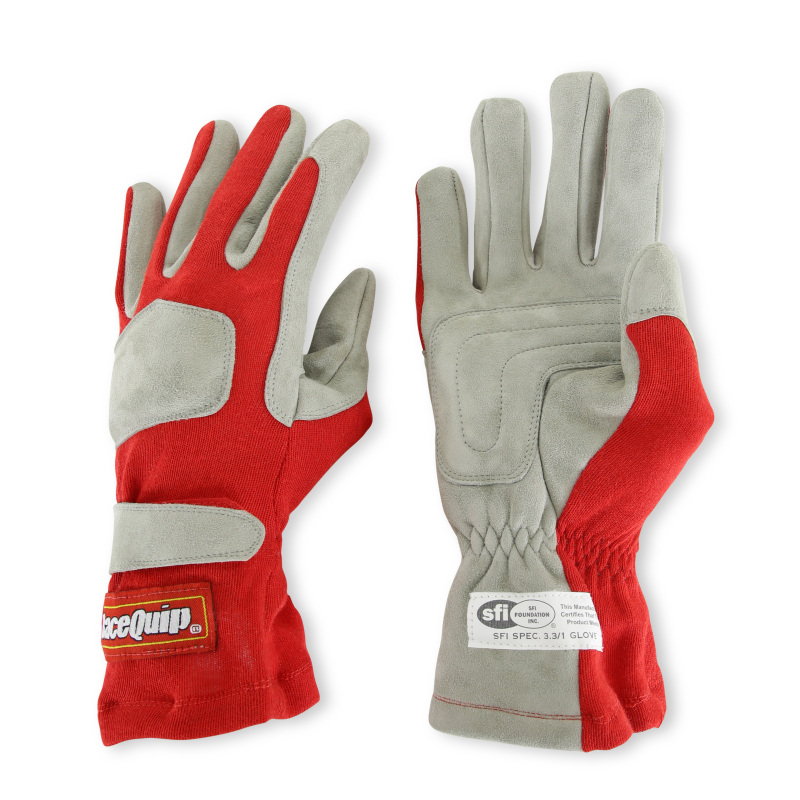 RaceQuip Red 1-Layer SFI-1 Glove - Large thumbnail 5