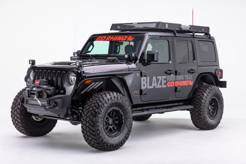 Go Rhino 07-20 Jeep Wrangler JL/JLU/JK/JKU/Gladiator JT Rockline Front Stubby Bumper thumbnail 7