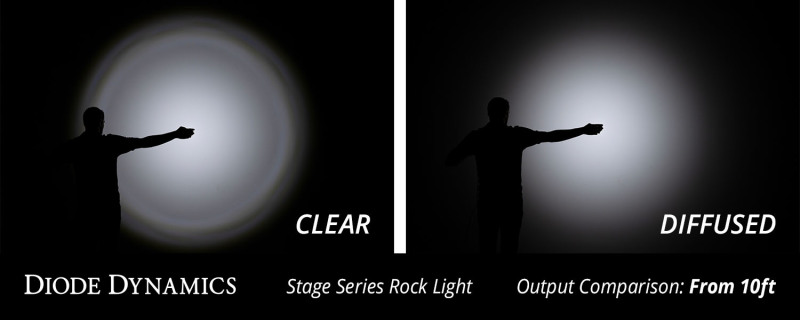 Diode Dynamics Stage Series Rock Lights - Amber Clear Lens thumbnail 9