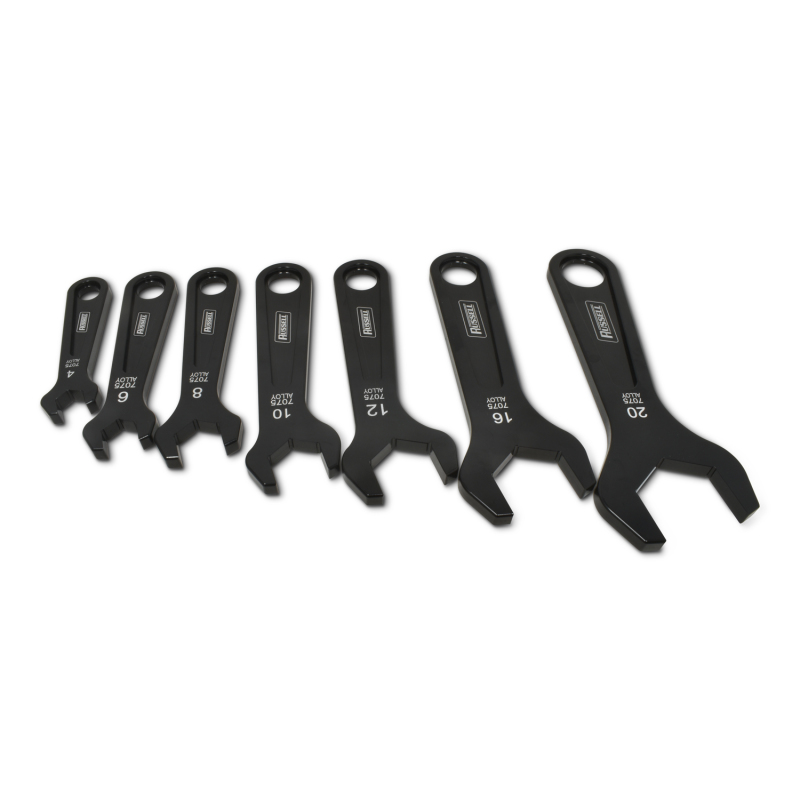 Russell AN Hose End Wrenches 750100 Wrench Kit, 7-Piece, Aluminum, Black, -4 through -20 AN, Kit thumbnail 3