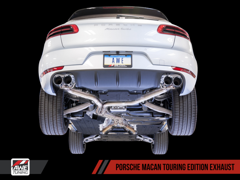 AWE Tuning Porsche Macan Touring Edition Exhaust System - Chrome Silver 102mm Tips thumbnail 7