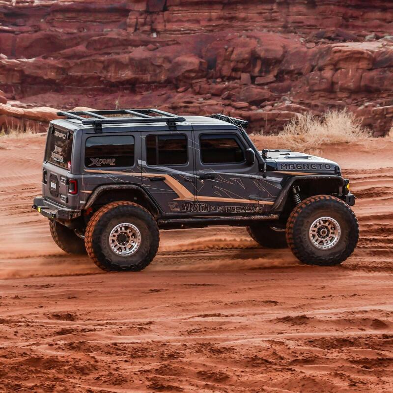 Westin Mesa Roof Racks for 2018-2025 WRANGLER - 15-00075 Rack, Mesa, Steel, Black Powdercoated, Bolt-on, No Drilling Required, 4 Door, Jeep, Kit thumbnail 2