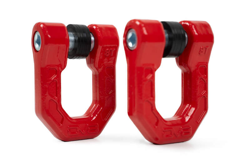 DV8 Offroad Elite Series D-Ring Shackles - Pair (Red) thumbnail 3