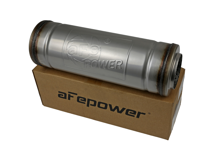 aFe MACH Force-Xp Muffler 3 IN ID Center/Center x 5 IN Dia. x 14 IN L - Round Body