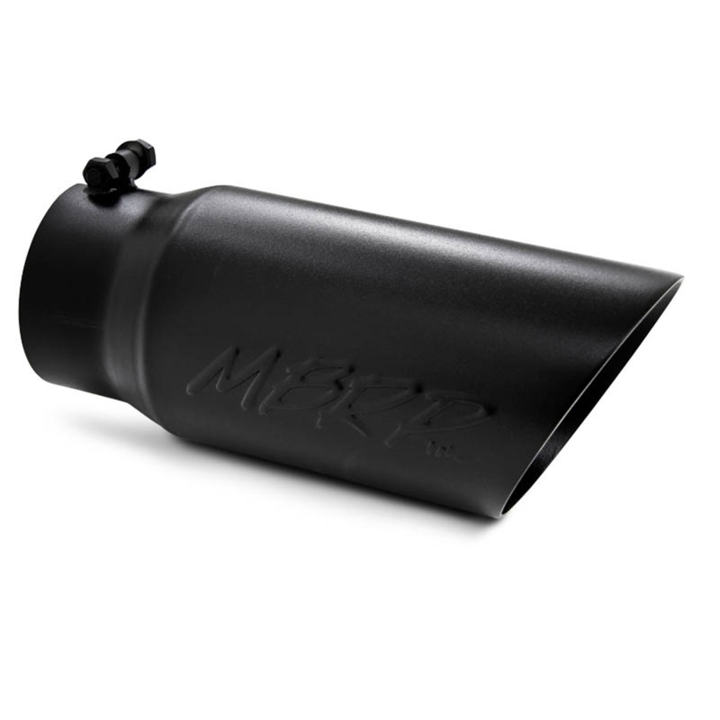 MBRP Universal Tip 5 O.D. Dual Wall Angled 4 inlet 12 length - Black Finish thumbnail 2