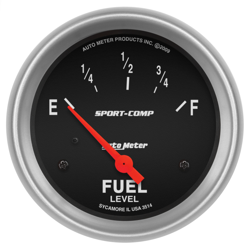 AutoMeter Gauge Fuel Level 2-5/8in. 0 Ohm(e) to 90 Ohm(f) Elec Sport-Comp thumbnail 4