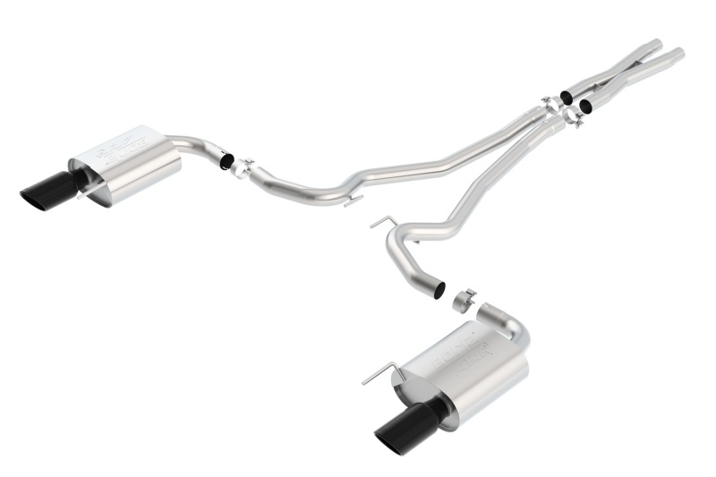 Borla Atak S Cat-Back 15-17 Ford Mustang GT 5.0L V8 MT/AT 2.5in pipe 4in tip (Black Chrome) thumbnail 6