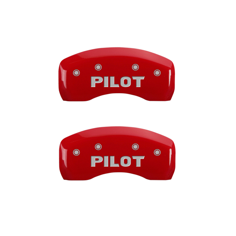 MGP 4 Caliper Covers Engraved Front Honda Engraved Rear Pilot/2015 Red finish silver ch thumbnail 9