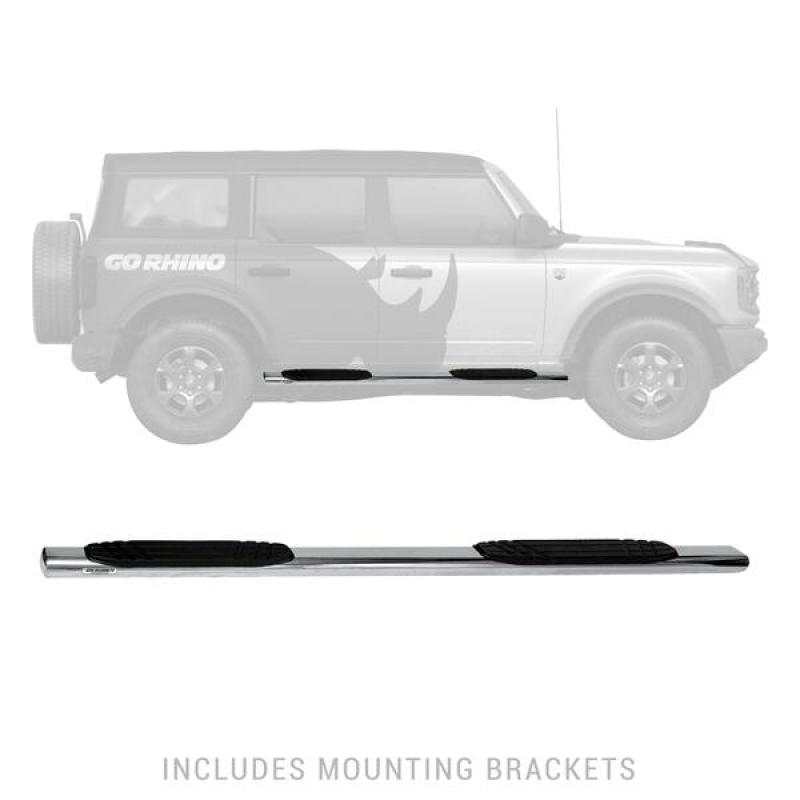 Go Rhino 4in OE Xtreme SideSteps - Stainless Steel - 71in thumbnail 4