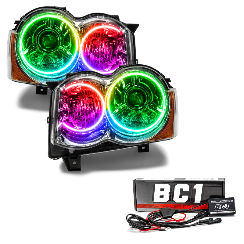 Oracle 08-10 Jeep Grand Cherokee SMD HL - HID - ColorSHIFT w/ BC1 Controller thumbnail 2