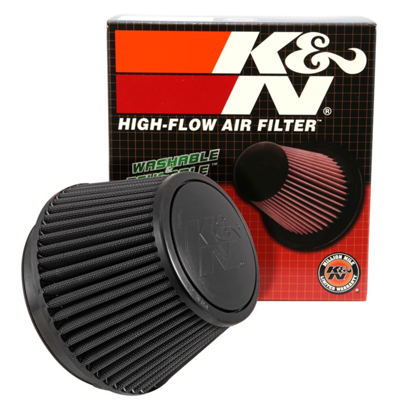 K&N Universal Rubber Filter Round Tapered 6in Flange ID x 7.5in Base OD x 5.25in Top OD x 6.75in H thumbnail 2