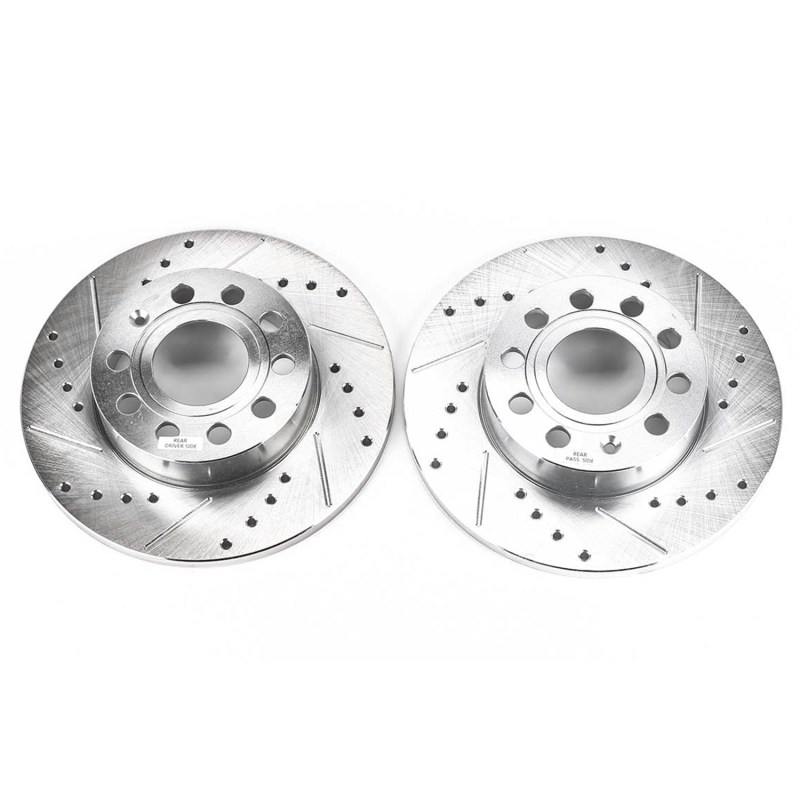 Power Stop 2008 Audi A3 Rear Evolution Drilled & Slotted Rotors - Pair thumbnail 2