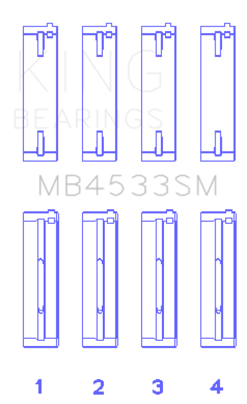 King Engine Bearings Audi 2.1L/2.2L 10V/20V 5cyl Turbo (Size STD) Main Bearing Set