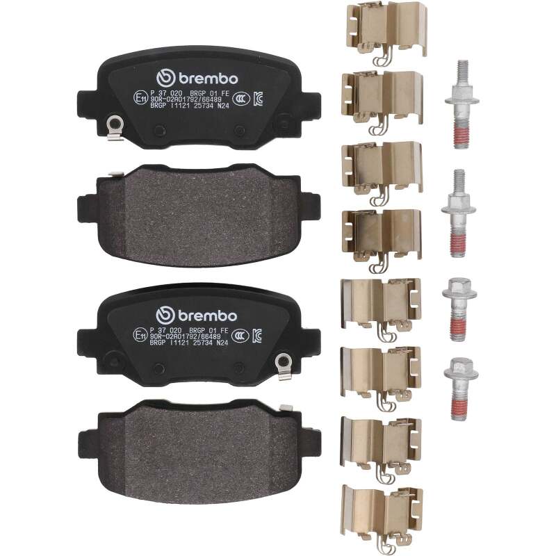 Brembo OE 15-17 Chrysler 200/14-23 Jeep Cherokee/2016 Grand Cherokee PRIME Low-Met Brake Pad - Rear thumbnail 2
