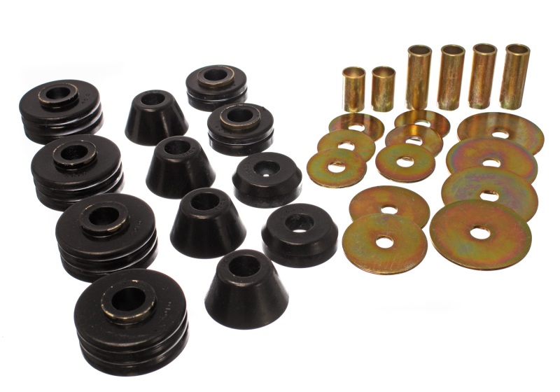 Energy Suspension 73-80 GM 1/2 Ton C-10/C1500 Pick Up 2WD Black Body (Cab) Mount Set thumbnail 3