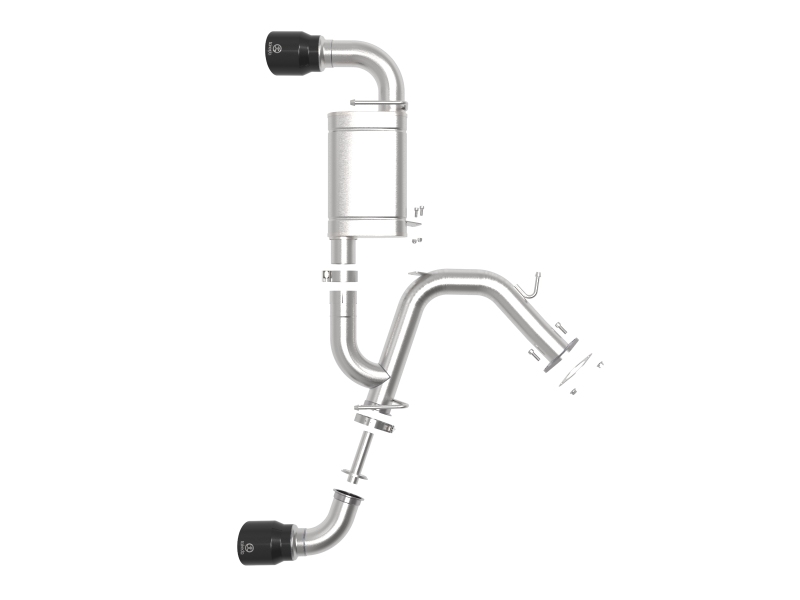 aFe Takeda Exhaust Axle-Back 19-20 Hyundai Veloster N 304SS Black Dual Tips Exhaust thumbnail 5