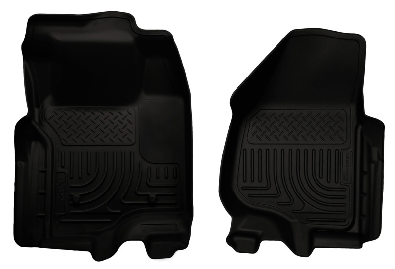Husky Liners 11-12 Ford Super Duty Crew & Extended Cab WeatherBeater Front Row Black Floor Liners thumbnail 5