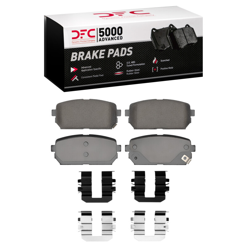 DFC 07-12 Kia Rondo (USA) Rear 5000 Advanced Ceramic Brake Pads and Hardware Kit