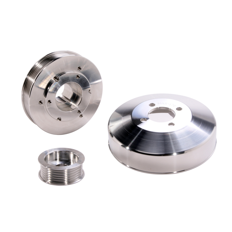 BBK 97-04 Ford F150 Expedition 4.6 5.4 Underdrive Pulley Kit - Lightweight CNC Billet Aluminum (3pc) thumbnail 8