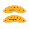 MGP Front set 2 Caliper Covers Engraved Front SRT4 Yellow finish black ch thumbnail 7