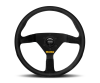 Momo Gotham Steering Wheel 350 mm - Black Leather/Black Spokes thumbnail 2