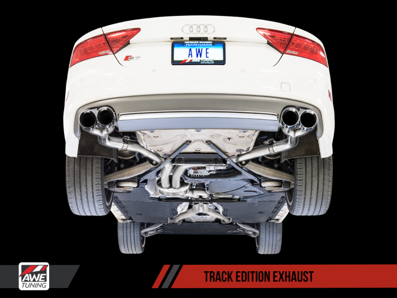 AWE Tuning Audi C7 / C7.5 S7 4.0T Track Edition Exhaust - Chrome Silver Tips thumbnail 5