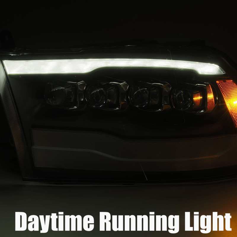 AlphaRex 09-18 Dodge Ram 1500HD NOVA LED Projector Headlights Plank Style Design Chrome w/DRL thumbnail 7