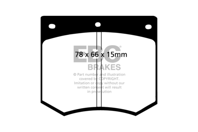 EBC 75-86 Ac 3000 3.0 Redstuff Front Brake Pads thumbnail 4