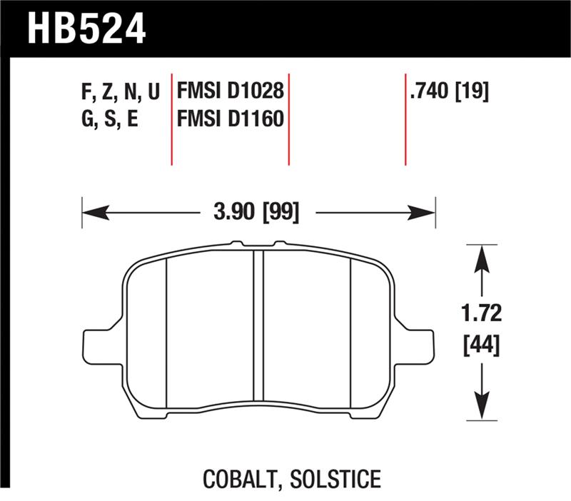 HAWK HPS Brake Pad Sets