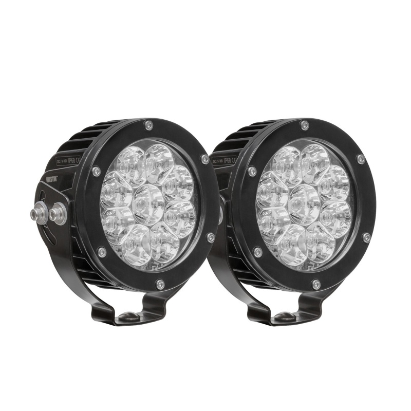 Westin Axis LED Auxiliary Light 4.75 inch Round Spot w/3W Osram (Set of 2) - Black thumbnail 2