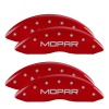MGP 4 Caliper Covers Engraved Front & Rear MOPAR Red finish silver ch thumbnail 8