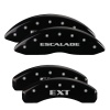 MGP 4 Caliper Covers Engraved Front Escalade Engraved Rear EXT Black finish silver ch thumbnail 8