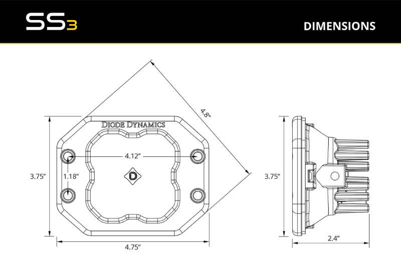 Diode Dynamics SS3 Pro RBL - White Combo Flush (Single) thumbnail 6