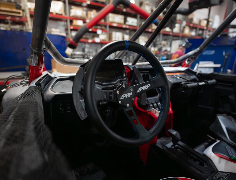 PRP Deep Dish Leather Steering Wheel - Blue