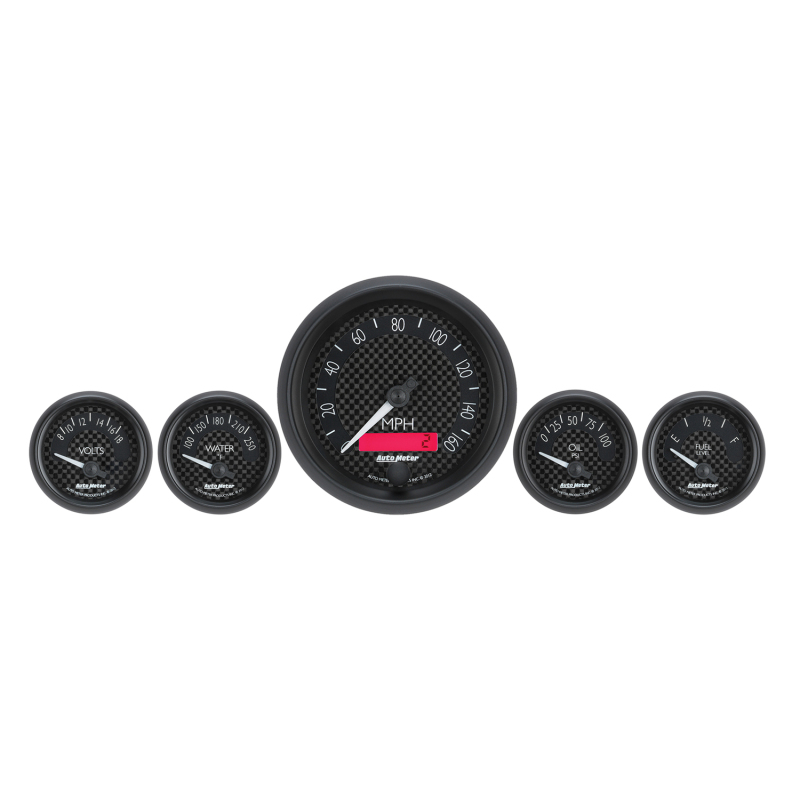 Autometer GT Series 5 Piece Kit (8016, 8027, 8037, 8088, 8092) thumbnail 2