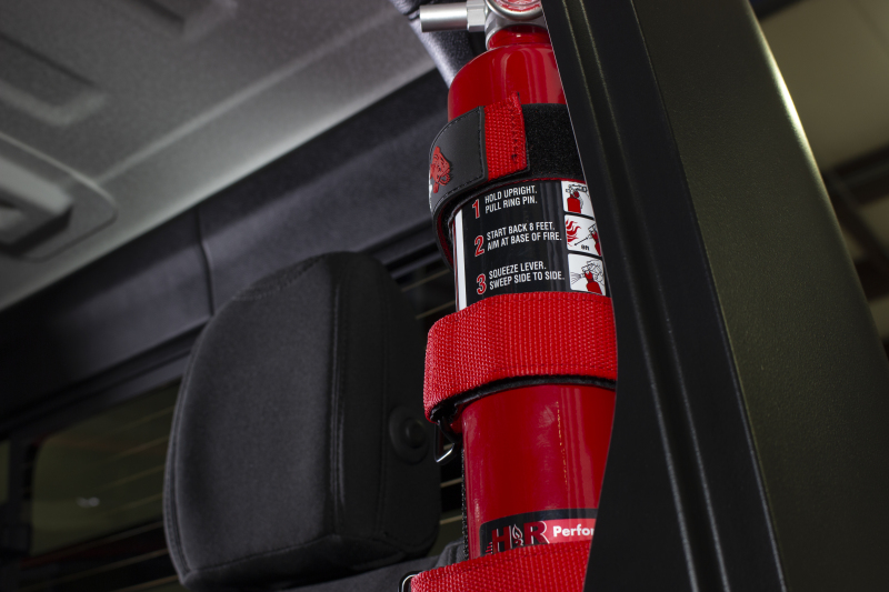 Fishbone Offroad Padded Roll Bar Red Fire Extinguisher Holder
